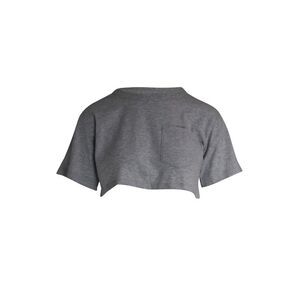 Alexander Wang Cropped T-Shirt in Grey Cotton
